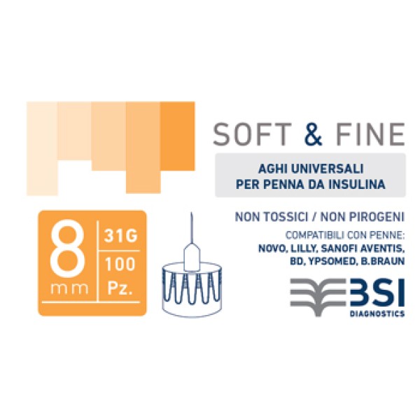 SOFT&FINE Ago Ins.31g 8mm100pz SOFT&FINE Ago Ins.31g 8mm100pz
