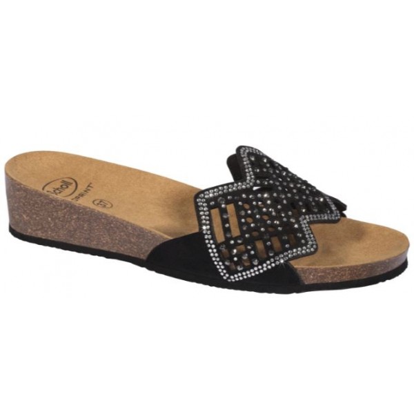 CAMILLA MULE MICROST W BLK 40