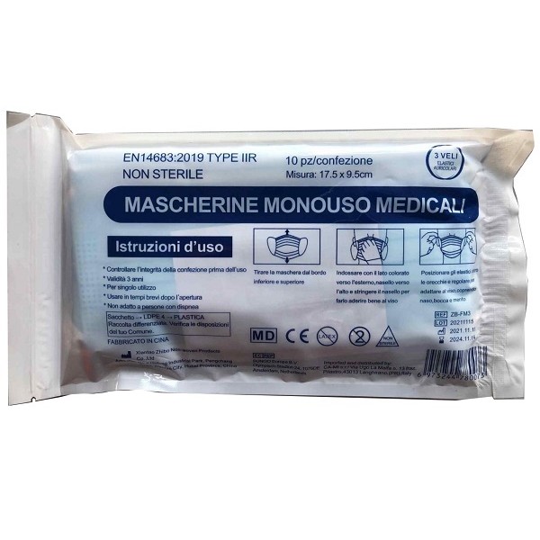 MASCHERINA CHIR MONOUSO 10PZ