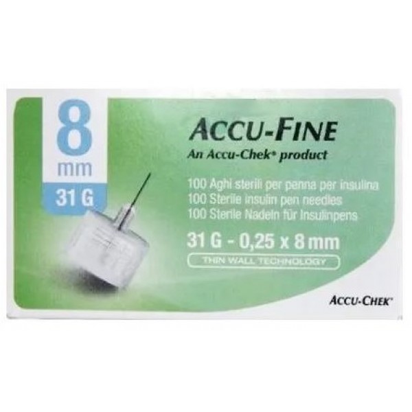 ACCUFINE Ago Ins.31g 8mm 100pz