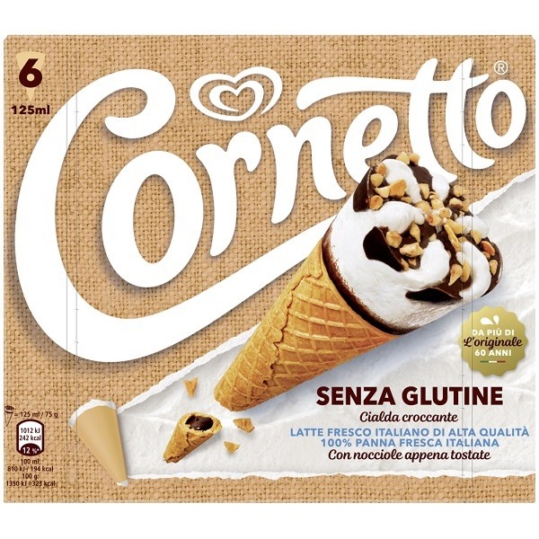 ALGIDA CORNETTO 125 S/G ST 6PZ