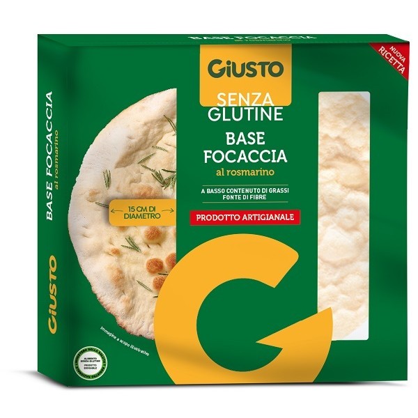 GIUSTO S/G Fondo Focaccia 130g GIUSTO S/G Fondo Focaccia 130g
