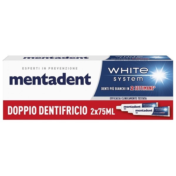 MENTADENT Dent.White 2x75ml MENTADENT Dent.White 2x75ml