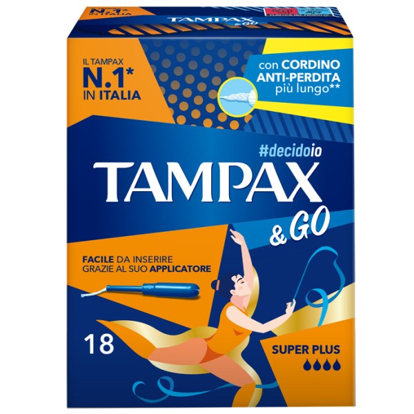 TAMPAX&GO Super*Plus 18pz TAMPAX&GO Super*Plus 18pz
