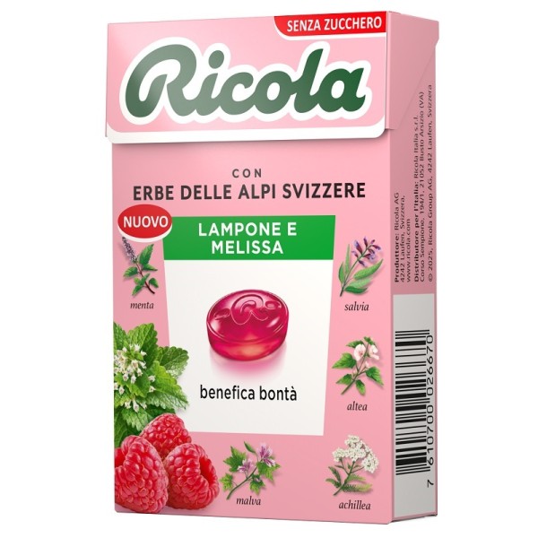 RICOLA Lampone & Melis.S/Z 50g RICOLA Lampone & Melis.S/Z 50g