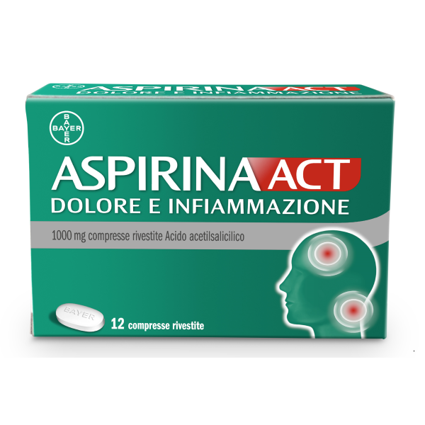 ASPIRINAACT DOL INF*12CPR 1G
