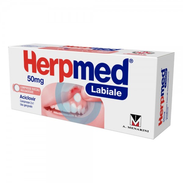 HERPMED LABIALE*2CPR BUCC 50MG