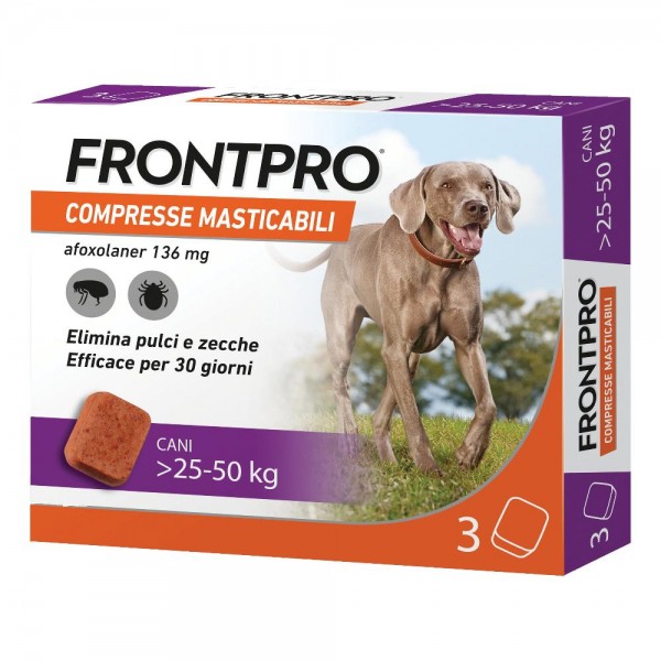 FRONTPRO*3CPR 25-50KG 136MG