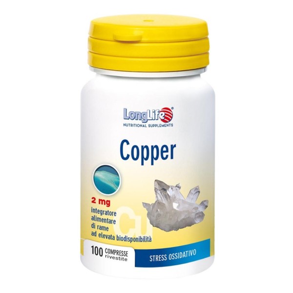 LONGLIFE COPPER 2mg 100 Cpr LONGLIFE COPPER 2mg 100 Cpr