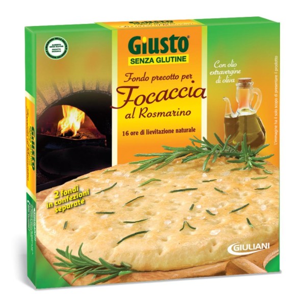 GIUSTO S/G Fondo Focaccia 280g GIUSTO S/G Fondo Focaccia 280g