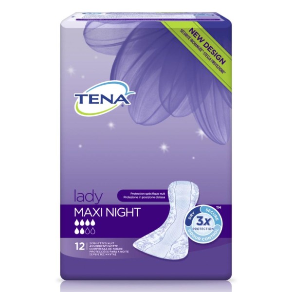 TENA DISCREET MAXI NIGHT 12PZ TENA DISCREET MAXI NIGHT 12PZ