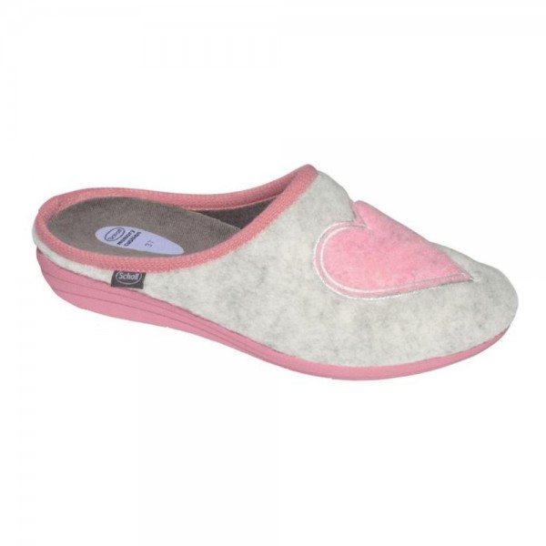 CREAMY HEART FELT L GREY/PIN42