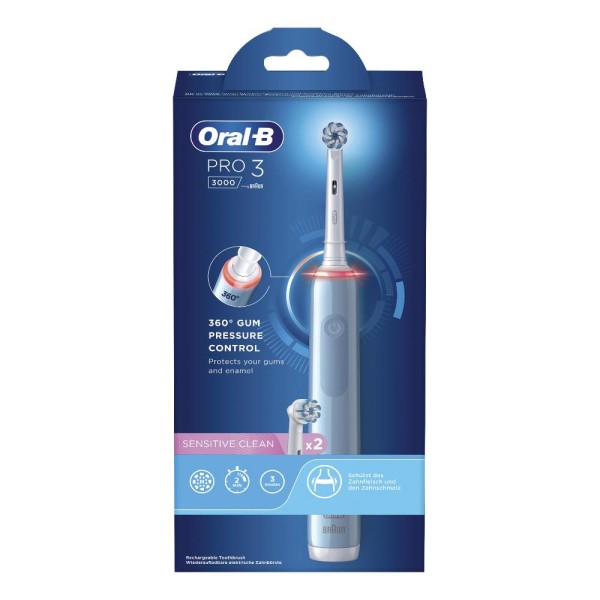 ORAL-B PRO3 Blu Sens.Spazz+2R. ORAL-B PRO3 Blu Sens.Spazz+2R.