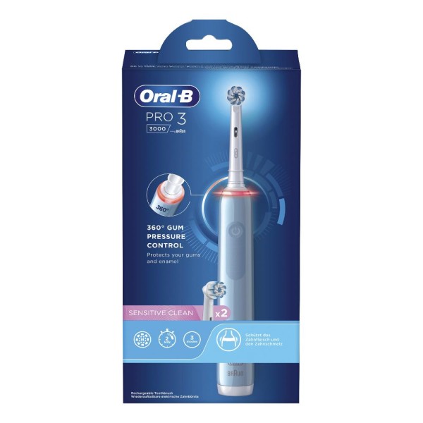 ORAL-B PRO3 Blu Sens.Spazz+2R.