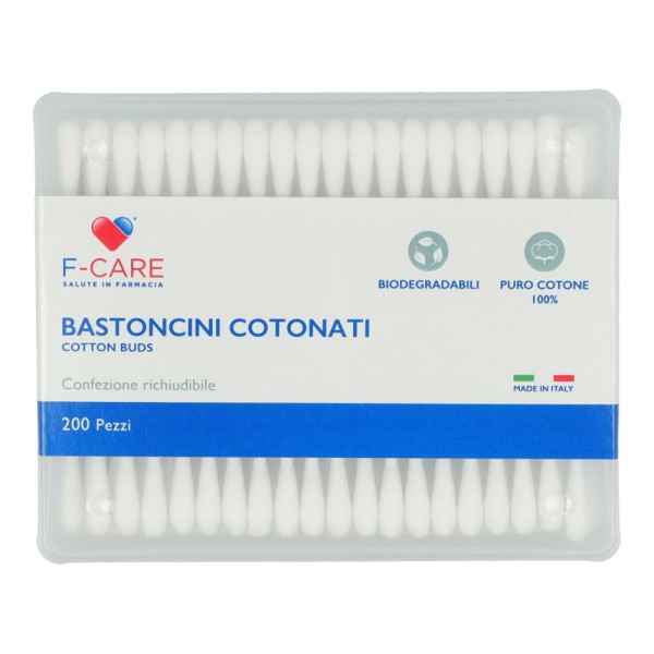 F CARE BASTONCINI COT 200PZ
